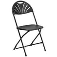 thumbnail image 1 of HERCULES Series 650 lb. Capacity Black Plastic Fan Back Folding Chair, 1 of 9