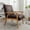 Dark Brown, variant on Knubmt 25.38" Wide Mid-Century Modern Armchair with Wood Frame, Upholstered Microfiber Fabric Accent Chair for Living Room, Office, Bedroom, Brown