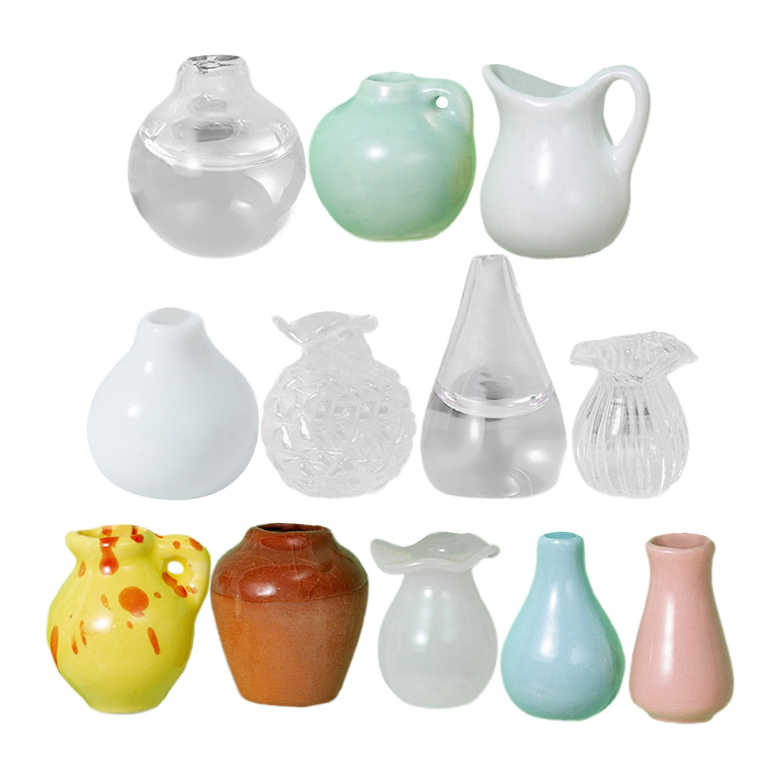 Stickers,Vase Magnets Ceramic Vase Refrigerator Magnets 3D Ceramic Flower Vase Cute Plant Vase Fridge Magnets Kitchen Decoration