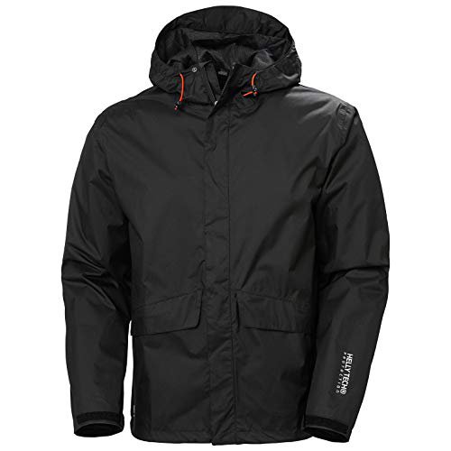 Helly Hansen Mens Workwear Manchester Rain Jacket, Black - L