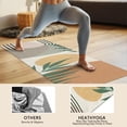 thumbnail image 4 of Orange Boho Geometric and Plant Pattern Hot Yoga Mat Towel Non Slip for Hot Yoga - Quick-Drying Yoga Mat Cover with 4 Corner Pockets with Travel Bag - Hot Yoga Towel Non Slip 74"x26", 4 of 6