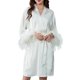 thumbnail image 1 of VISgogo Vestido de Dormir para Mujer, Pijama de Noche de Cintura Alta de Color Sólido de Terciopelo Ropa de baño para el baño VISgogo  moda, 1 of 8