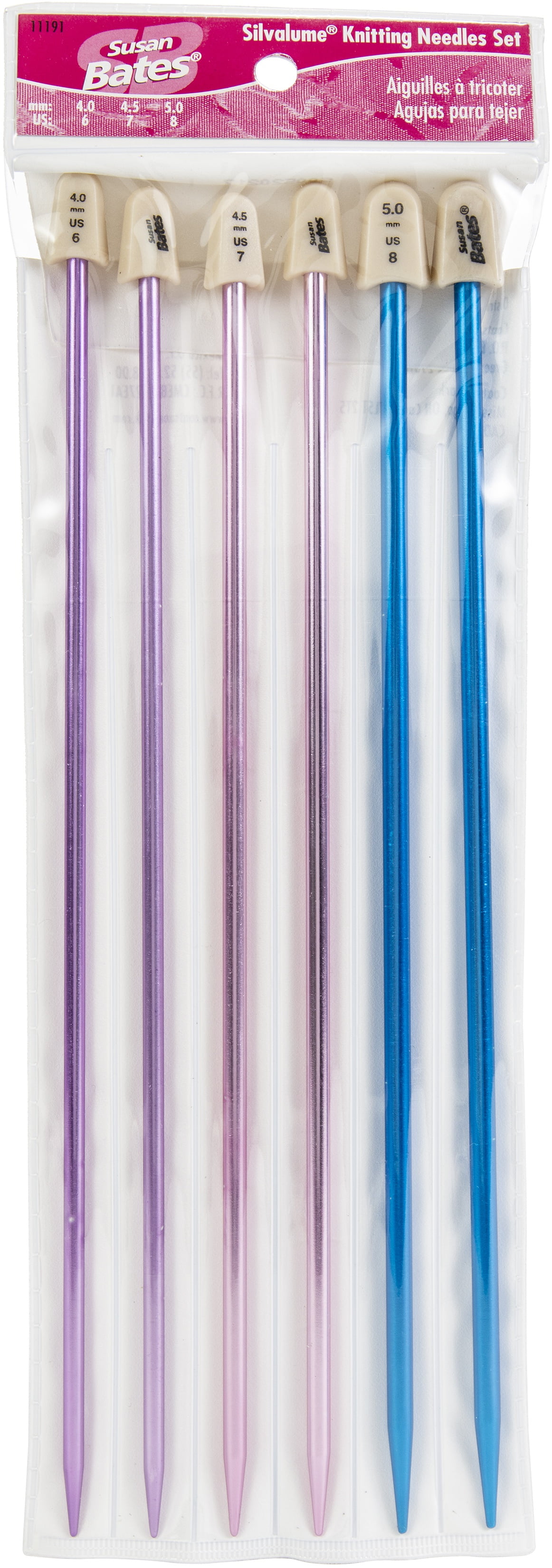 Silvalume 11191 Knitting Needles, Straight, 10Inch