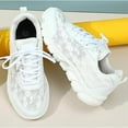 thumbnail image 6 of Women's Comfort Sneakers:  With Lace-Print Mesh , Breathable Soft Sole for Sports shoes, 6 of 7