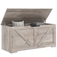 thumbnail image 1 of HOMCOM Storage Chest for Living Room, Storage Bench, 39.4"W, Grey, 1 of 10