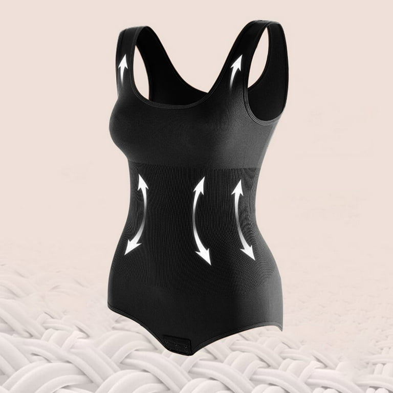 YWDJ Seamless Shapewear for Women Tummy Control Abdomen Closing Open Shift  Underwear One-Piece Body Shaping Black XL 