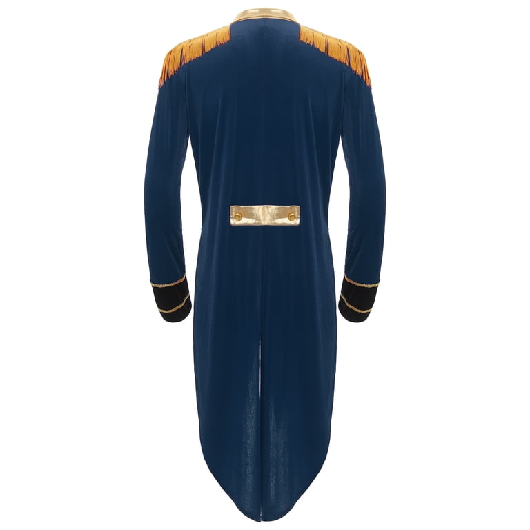 Eandarui Mens Circus Ringmaster Tailcoat Costume Long Sleeve