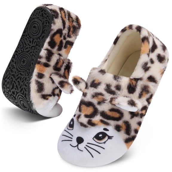 JOINFREE Women Wide Slippers Soft Rubber Sole Winter Slippers Indoor Outdoor