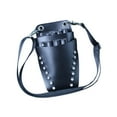 thumbnail image 5 of Serenable Hair Salon Scissors Bag Waist Pouch PU Leather Detachable Shoulder Belt Scissors Belt Bag for Hairdressers Salon Pet Grooming Black, 5 of 10