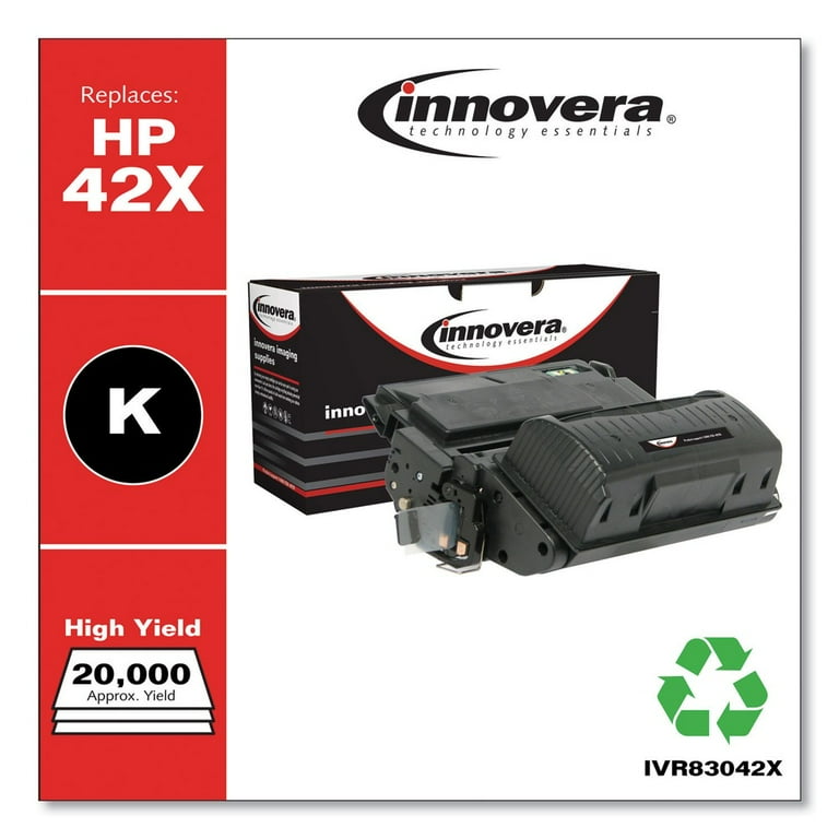 Remanufactured Black High-Yield Toner, Replacement for 42X (Q5942X), 20,000 Page-Yield Remanufactured Black High-Yield Toner, Replacement for 42X (Q5942X), 20,000 Page-Yield