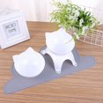 thumbnail image 2 of Cuenco para mascotas que evita resbalones, fácil limpieza, forma bonita, comida para mascotas pequeñas, cuenco de alimentación de agua para perros y gatos, color blanco, 2 of 5