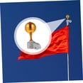 thumbnail image 3 of Minkissy 1 Set Flagpole Ball Accessories Silver for Outdoor Squares, 3 of 8