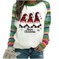 thumbnail image 2 of HongQid Christmas Shirts for Women Christmas Theme Printed Graphic Tshirts Long Sleeve Round Neck Tops, 2 of 5