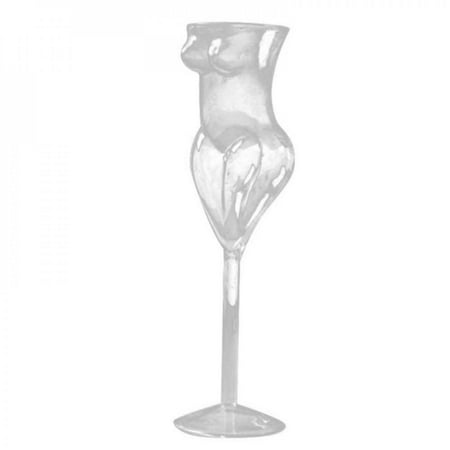 

Greyghost 1Pc Creative Crystal Glass Human Body Red Wine Glass Borosilicate Beauty Goblet White