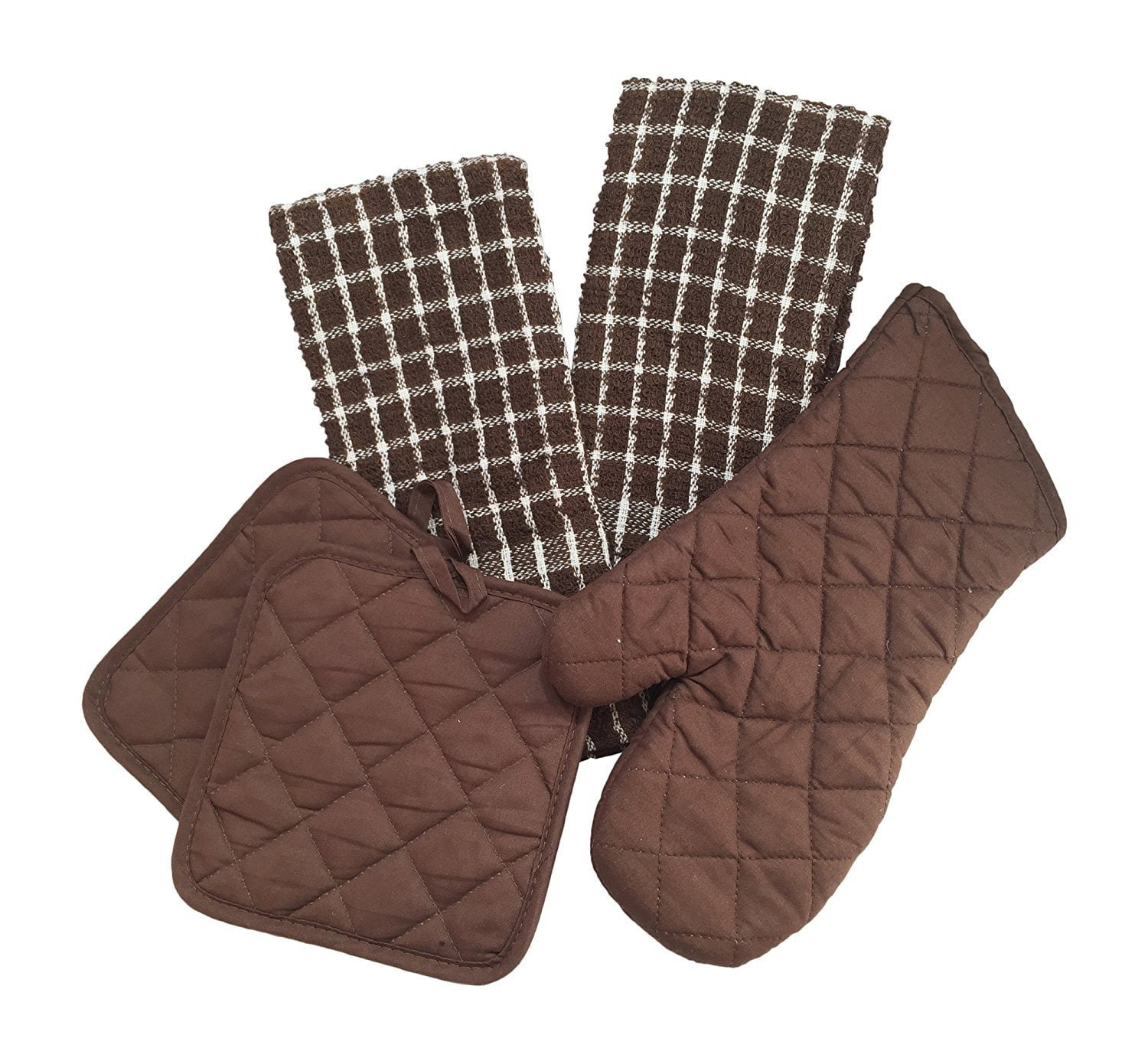 Kitchen Linen Set (Includes one oven mitt, two pot holders and two