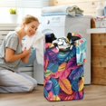 thumbnail image 5 of Yayeee Freestanding Laundry Hamper with Handle Collapsible Large Storage Basket for Clothes, Colorful Art Leaves Pattern, 5 of 7