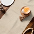 thumbnail image 4 of Vintage Cream Table Runner Linen Burlap Table Runner 48 Inches Long Farmhouse Retro Beige Solid Color Dresser Scarves for Kitchen Island Coffee Dining Room Party Wedding Holiday Decoration 13"x48", 4 of 8