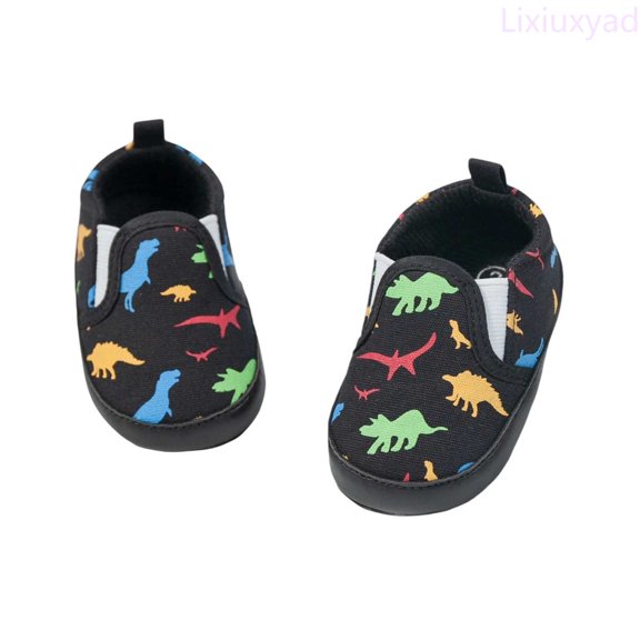 Lixiuxyad Classic Baby Sneakers With Cartoon Print For Walking And Rubber Sole Lightweight Canvas Shoes For Toddlers And Strap Athletic Shoes Sizes 4(Toddler 0-6 Months)