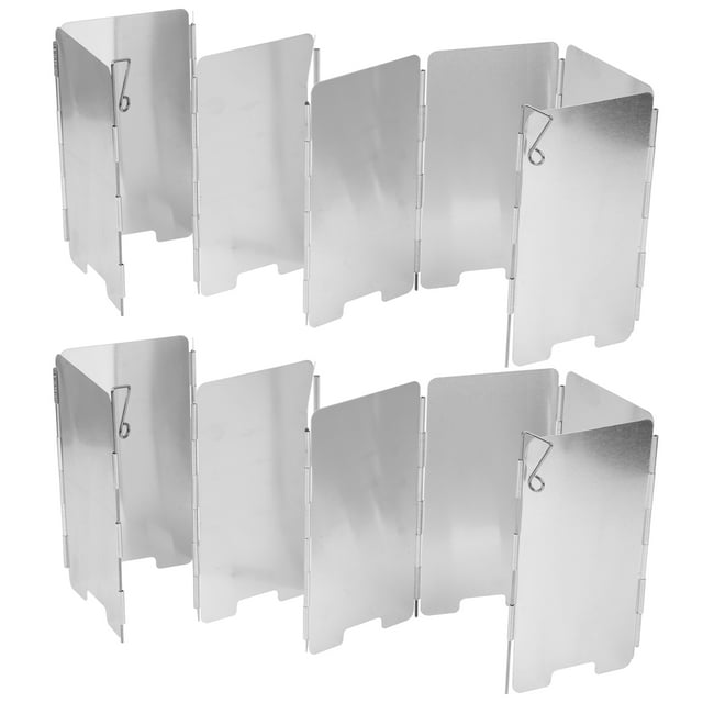 Tablero de viento de aleación de aluminio Bling Bling 2 piezas para estufa de camping al aire libre