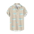 thumbnail image 3 of JURANMO Hawaiian Shirt for Men Fashion Print Summer Beach Shirts Casual Short Sleeve Button Down Blouse Vacation Tops Khaki XXL Ofertas Del Dia de Hoy Relampago, 3 of 8
