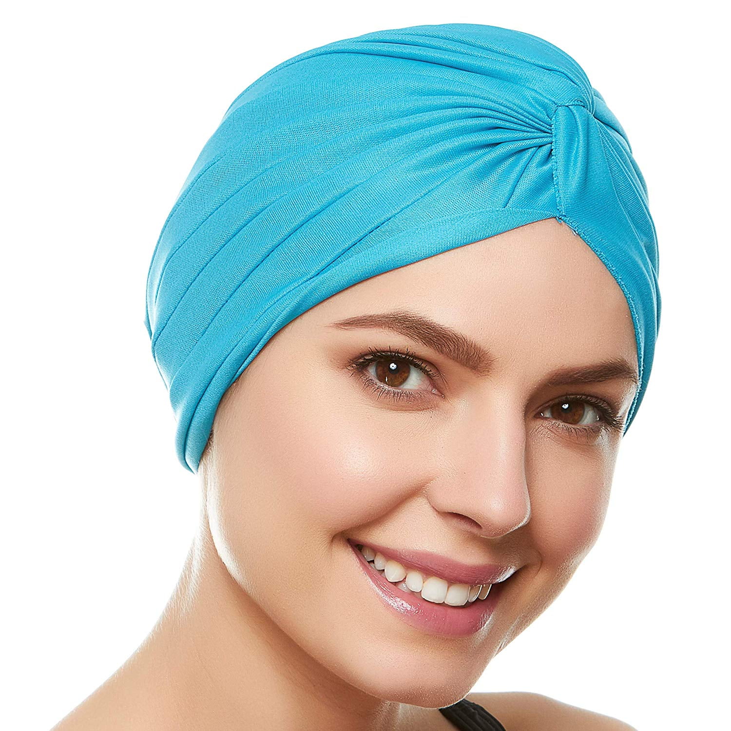 Ladies Floral Swimming Cap Turban Bathing Hat Adjustable Long Hair Sun New 