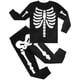 thumbnail image 5 of Pijama de esqueleto que brilla en la oscuridad, disfraz de Halloween para niños, a rayas, a cuadros, con luz nocturna, varios tamaños, 5 of 5