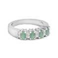 thumbnail image 2 of Genuine Oval 1.25 Cts Emerald Four Stone 925 Sterling Silver Women Valentines Day Gifts Ring, 2 of 3