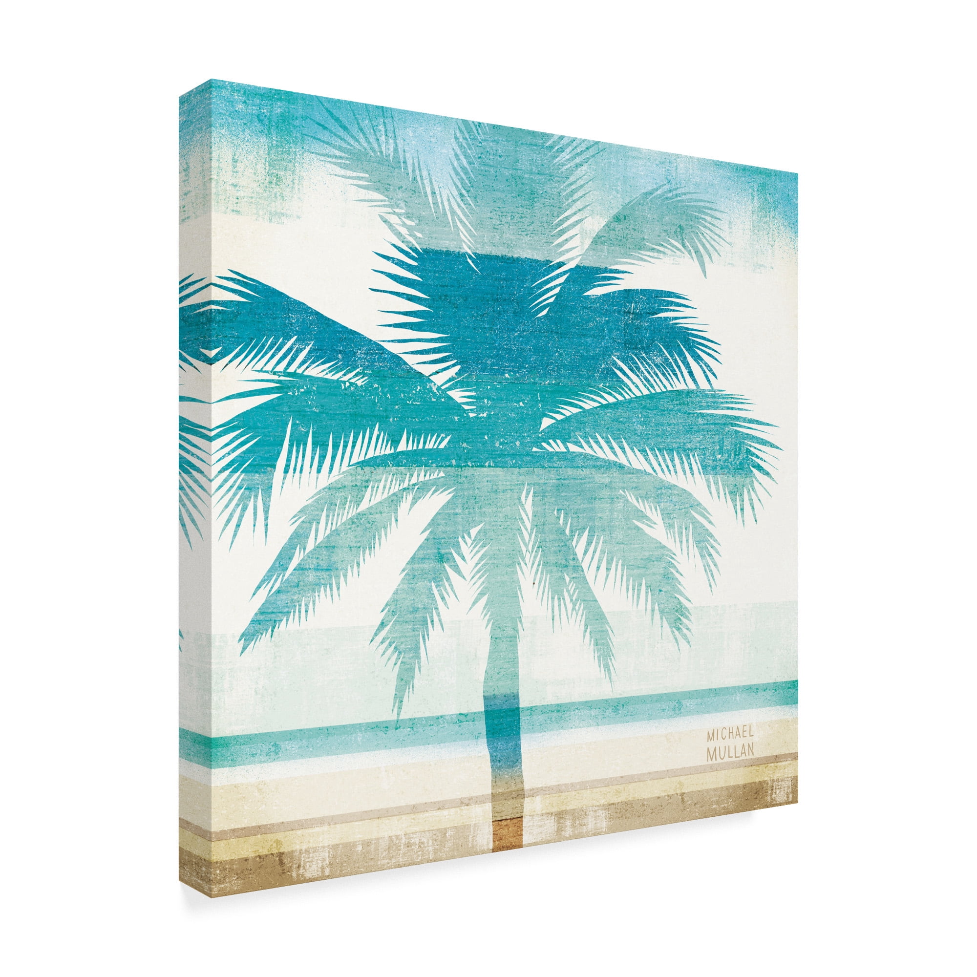 Trademark Fine Art 'Beachscape Palms II' Canvas Art by Michael Mullan