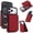 Red, variant on Leather For iPhone 17 Pro Case With  2-in-1 Pop-up Card Holder, Wallet Case For Women Men With RFID Blocking, Durable Leather Kickstand Magnetic Clasp Shockproof Phone Case,Black,For iPhone 17 Pro