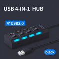 thumbnail image 2 of MesaSe Usb Hub with Switches And Power Adapter Hi-Speed 4/7 Ports Led Usb 2.0 Adapter Hub Power On/Off Switch for Pc Laptop, 2 of 2