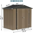 thumbnail image 2 of PUKAMI Outdoor Storage Shed with Floor, 6x4 FT Utility Tool Shed Storage House with Lockable Door, Steel Anti-Corrosion Garden Shed Outdoor Metal Shed for Garden Backyard Patio Lawn, 2 of 8