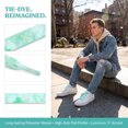 thumbnail image 4 of INSPIRE CHIC Unisex Flat Reflective Thin Shoelaces Colour Patterned Flower Heart Shoe Lace for Sneaker Boot 120cm/47.24" Green-X, 4 of 6