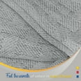 thumbnail image 5 of Color Sense 100% Cotton Basket Weave Throw Blanket- Lightweight, Soft and Warm for Couch, Sofa and Bed- King (90"X108") Light Gray, 5 of 7