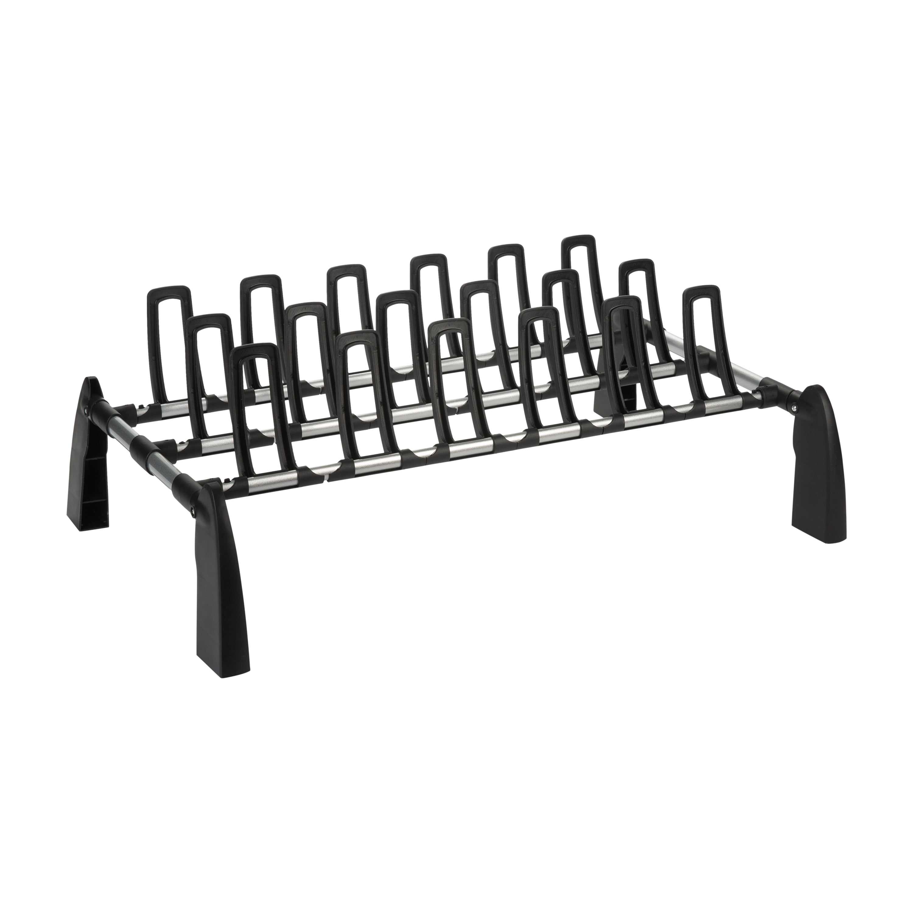 Organize It All Floor Shoe Rack, 9 Pair of Shoes, Black