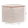 thumbnail image 2 of Unique Bargains Foldable Storage Bags w Handles for Closet Organizers Kakhi 19x19x19in, 2 of 7