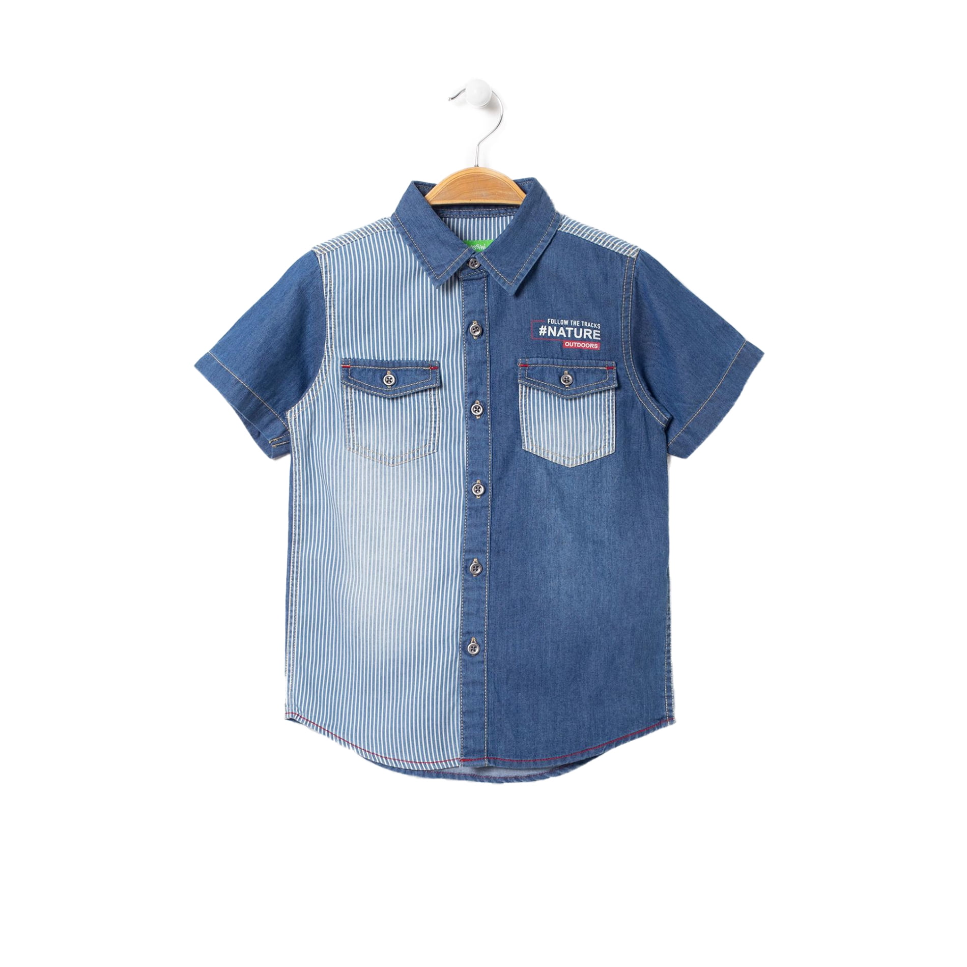 boys short sleeve denim shirt