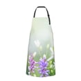 thumbnail image 2 of Pofeuu Purple Butterfly On Wild Print Waterproof Apron with Pockets Adjustable Cooking Aprons Kitchen Bib for Baking Household Cleaning, 2 of 8