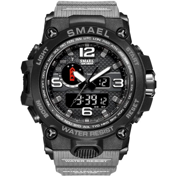 Relojes SMAEL para hombre, reloj resistente al agua de 50M, alarma, reloj para hombre 1545D, reloj de pulsera de doble pantalla, reloj militar de cuarzo, nuevo deporte para hombre Tan Jianjun unisex
