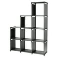 thumbnail image 6 of 9 Cube Office Plastic Storage Shelves, Bedroom DIY Bookcase Organizer Storage Black, 6 of 7