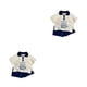 thumbnail image 4 of Sonducket Brothers Disfraces Niños Moda Pullover Turn-down Tops Pantalones cortos sólidos Niñas Dibujos animados Lindo vestido Oso Vestidos Type4 NO4, 4 of 6