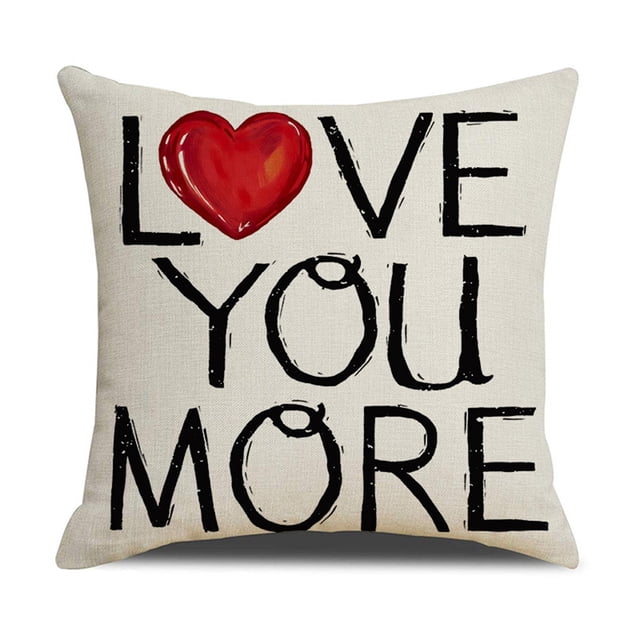 TIMIFIS Housses de Coussins de la Saint-Valentin 18x18 Po, Housses de Coussins Rouges, Housses de Coussins de Canapé, Housses de Coussins de la Saint-Valentin pour Grand Canapé Sofa Décoration de Fête Intérieure Extérieure