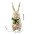 thumbnail image 2 of Sktrpolifis Easter String Rope Tailless Standing Bunny Figurine, Plastic & Rope Material, for Table Shelf Mantel Decor, 2 of 5
