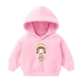 thumbnail image 2 of Asxite Toddler Tops Long Sleeve Fleece Print Hoodie Casual Loose Fall Winter, 2 of 3