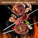 thumbnail image 2 of Juego de 12 brochetas extensibles largas y planas para barbacoa, tenedores para asar carne, 2 of 5