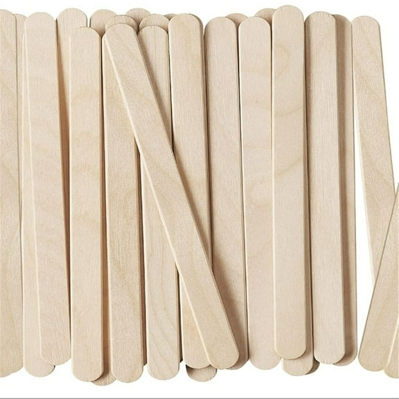 [200 Count] 4.5 Inch Wooden Multi-Purpose Popsicle Sticks for Crafts, Ice, Ice Cream, Waxing, and Tongue Depressor Wood Sticks (Formerly Comfy Package)