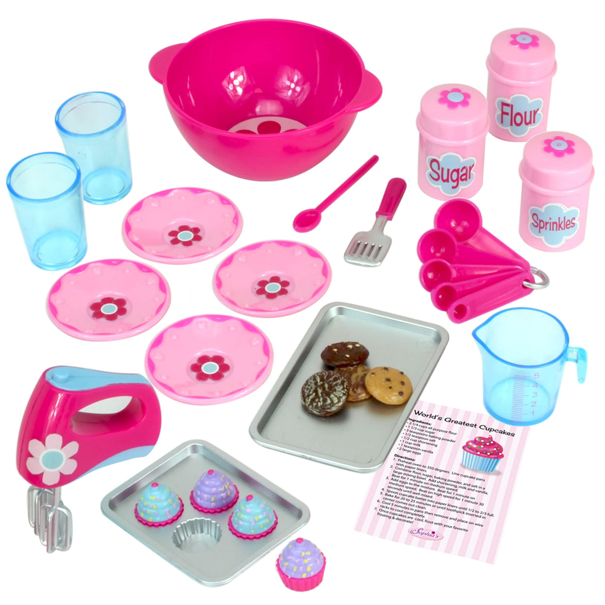 Ensemble de Cuisson pour Poupée de 18 Pouces, 23 Pcs, Convient aux Meubles de Poupée American Girl, Ensemble de Cuisson pour Mini Poupée / Taille de Poupée