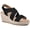 Black Fabric, variant on White Mountain Women's Yanda Wedge Sandal