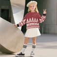 thumbnail image 3 of Xoenoiee Christmas Tree Reindeer Snowflake Heart Print Girls Oversized Sweatshirts Xmas Crewneck Side Slit Pullover Sweaters 2025 Fall Long Sleeve Tunic Tops Outfits, 7-8 Years, 3 of 7