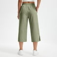 thumbnail image 5 of Admvng Womens Capri Pants Casual High Waist Lightweight Wide Leg Cropped Pants with Pockets S-2XL, 5 of 8