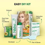 Nisha Creme Hair Color | Permanent Long Lasting Blonde Hair Dye Color Kit | Ultra Blonde | 5.07 Oz (Pack Of 3)